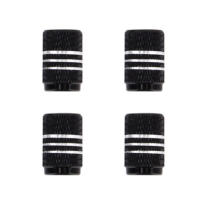 4PCS Metal Plated Circular Shape Universal Tire Valve Stem Cap With White Diamond, Circular Shape