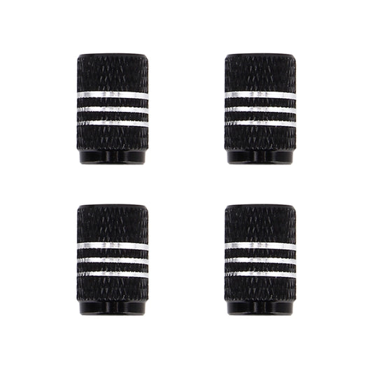4PCS Metal Plated Circular Shape Universal Tire Valve Stem Cap With White Diamond, Circular Shape