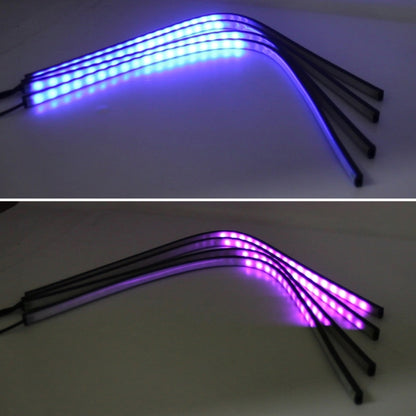 Flashing Lights 15W LED Car in The Network Lights One Drag Four Emblem Eyes Daytime Running Lights LED Universal Car Warning Strobe Flash light Car in The Network Decorative Knight Lights, Cable Length: 75cm, 15W