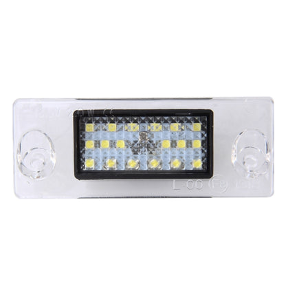2 PCS License Plate Light with 18  SMD-3528 Lamps for Audi，2W 120LM, DC12V (White Light), For Audi  with 18 SMD-3528 Lamps