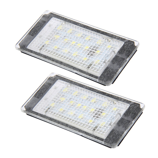 2 PCS License Plate Light with 18  SMD-3528 Lamps for BMW E46 2D M3 1998-2003,2W 120LM,6000K, DC12V (White Light), For BMW E46