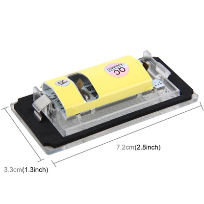 2 PCS License Plate Light with 18  SMD-3528 Lamps for BMW E46 2D M3 1998-2003,2W 120LM,6000K, DC12V (White Light), For BMW E46