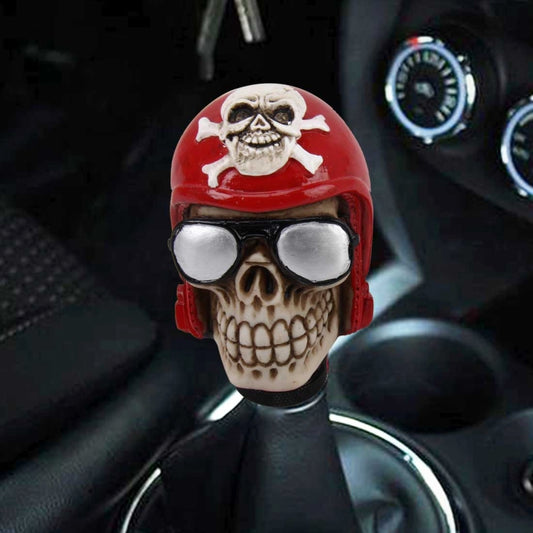 Glasses Skull Shaped Universal Vehicle Car Shifter Cover Manual Automatic Gear Shift Knob, Skull Head Shape 12