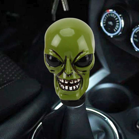 Alien Shaped Universal Vehicle Car Shifter Cover Manual Automatic Aluminum Gear Shift Knob, Skull Head Shape 11