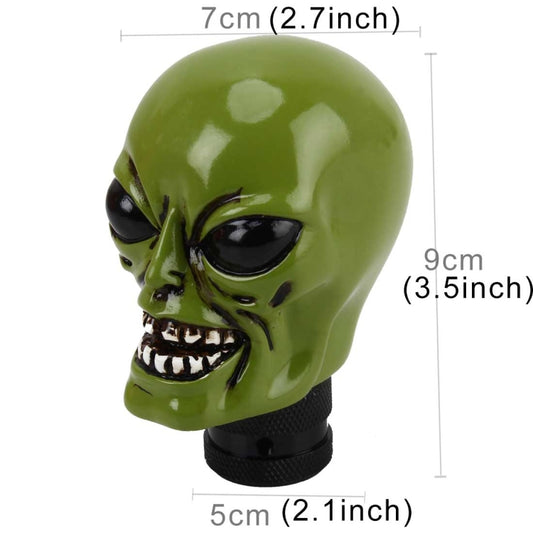Alien Shaped Universal Vehicle Car Shifter Cover Manual Automatic Aluminum Gear Shift Knob, Skull Head Shape 11