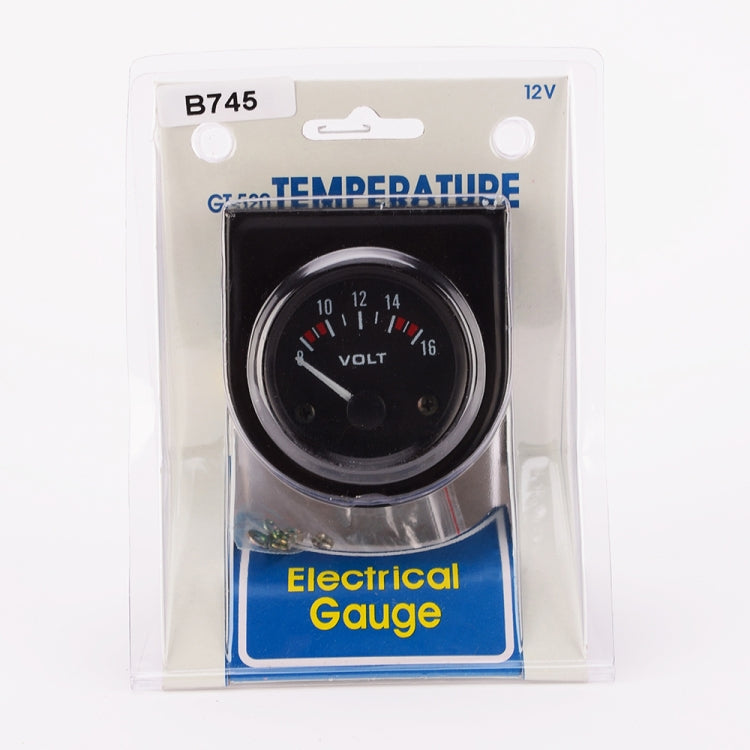 52mm Auto Gauge Car 8-16V Voltmeter, B745 Car 8-16V Voltmeter
