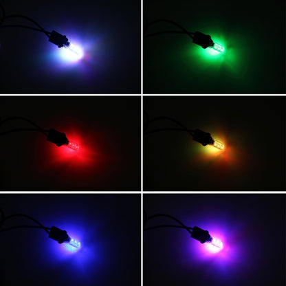 2 PCS T10 2W Auto Flash Strobe Fade Smooth Remote Controlled Colorful LED Clearance Decorative Light, DC 12V, 2W