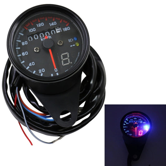 Compteur de vitesse, odomètre et indicateur de rapport LED universel étanche pour moto, 3 en 1, DC 12V