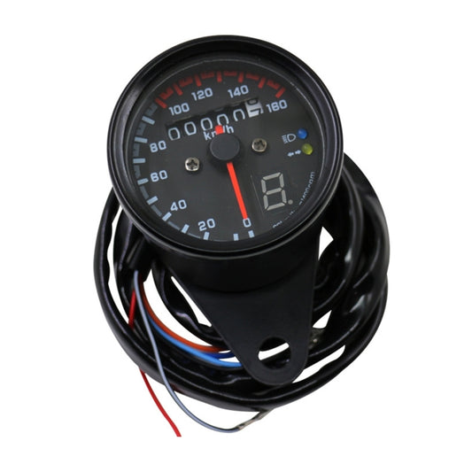 Compteur de vitesse, odomètre et indicateur de rapport LED universel étanche pour moto, 3 en 1, DC 12V
