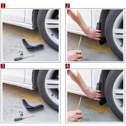 4 PCS Car Auto Semi-Rigid PVC Splash Flaps Mudguards Fender Guard for Audi A4L 2016 Version, For 2016 A4L