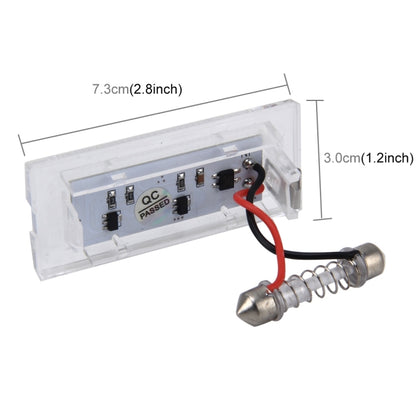 2 PCS License Plate Light with 18  SMD-3528 Lamps for BMW E53(X5),2W 120LM,6000K, DC12V (White Light), For BMW E53