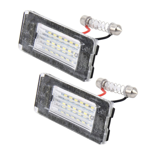 2 PCS License Plate Light with 18  SMD-3528 Lamps for BMW MINI R56,2W 120LM,6000K, DC12V (White Light), For BMW MINI R56