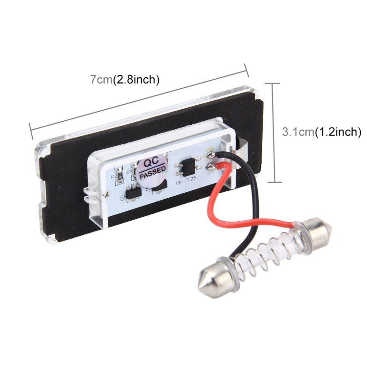 2 PCS License Plate Light with 18  SMD-3528 Lamps for BMW MINI R56,2W 120LM,6000K, DC12V (White Light), For BMW MINI R56