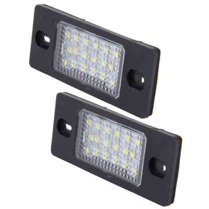 2 PCS License Plate Light with 18  SMD-3528 Lamps for Volkswagen Touareg 2003-2010  ,Prosche  Cayenne 2002-2010,2W 120LM, DC12V (White Light), For Volkswagen ,Prosche