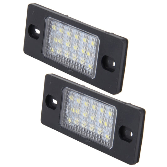 2 PCS License Plate Light with 18  SMD-3528 Lamps for Volkswagen Touareg 2003-2010  ,Prosche  Cayenne 2002-2010,2W 120LM, DC12V (White Light), For Volkswagen ,Prosche