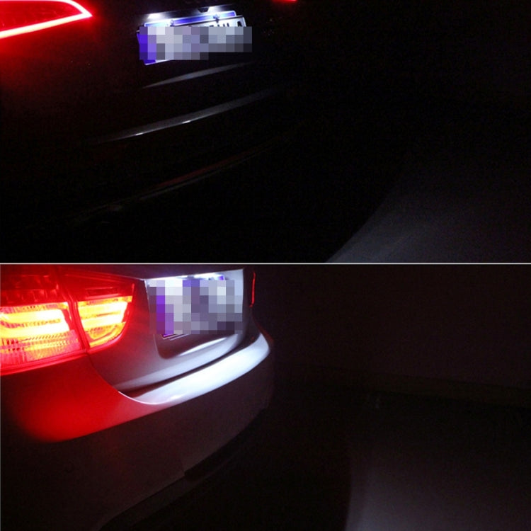 2 PCS License Plate Light with 18  SMD-3528 Lamps for Mercedes-Benz  W203 4D ,2W 120LM 6000K, DC12V,with Canbus (White Light), For Benz W203 4D