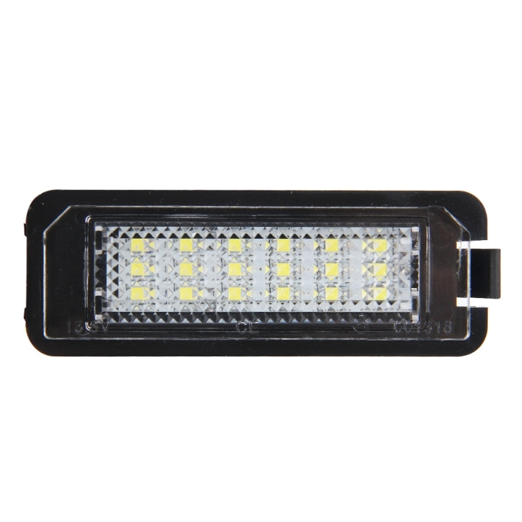 2 PCS License Plate Light with 18  SMD-3528 Lamps for Volkswagen,2W 120LM,6000K, DC12V(White Light), For Volkswagen1