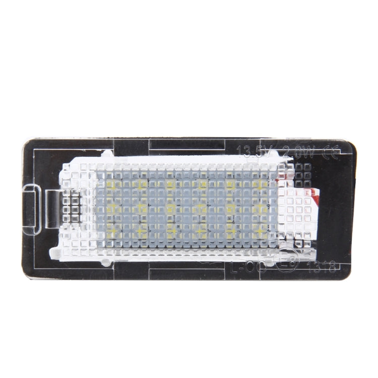 2 PCS License Plate Light with 18  SMD-3528 Lamps for Volkswagen,2W 120LM,6000K, DC12V(White Light), For Volkswagen2