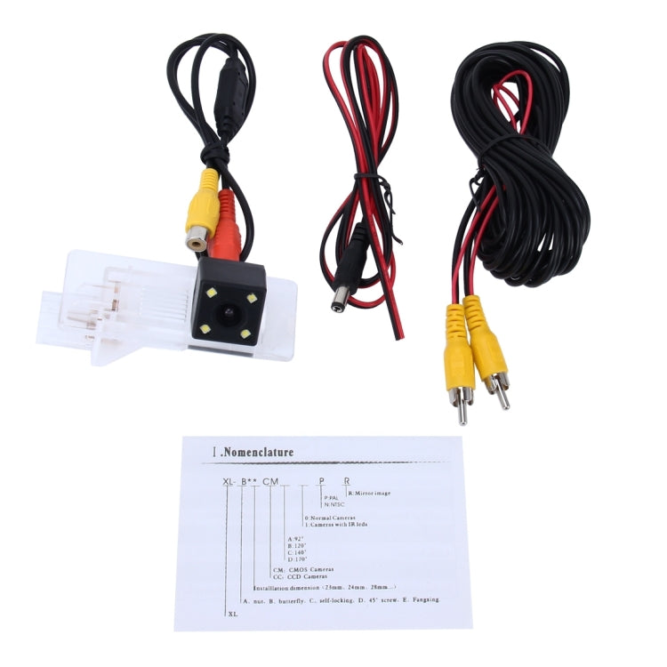 656x492 Effective Pixel NTSC 60HZ CMOS II Waterproof Car Rear View Backup Camera With 4 LED Lamps for Renault Cabbeen 2015-2016 Version / Fluence 2013-2016 Version, For Renault Fluence 2013-2016 Version