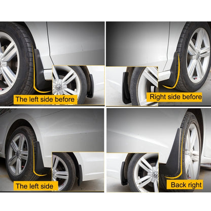 4 PCS Car Auto Semi-Rigid PVC Splash Flaps Mudguards Fender Guard for Honda City, For City