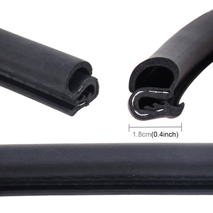 Bande décorative en caoutchouc chromé pour voiture en forme de B, 80 cm, joint de porte, joint de fenêtre, 80 cm, en forme de B.