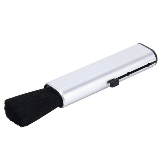 Brosse de nettoyage portable extensible en nylon avec poignée en ABS, 1 pièce + argent, 1 pièce + noir