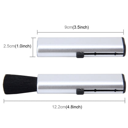 Brosse de nettoyage portable extensible en nylon avec poignée en ABS, 1 pièce + argent, 1 pièce + noir