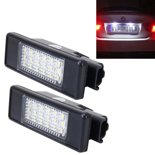 2 PCS License Plate Light with 24 SMD-3528 Lamps for Peugeot Citroen (White Light), For Peugeot Citroen