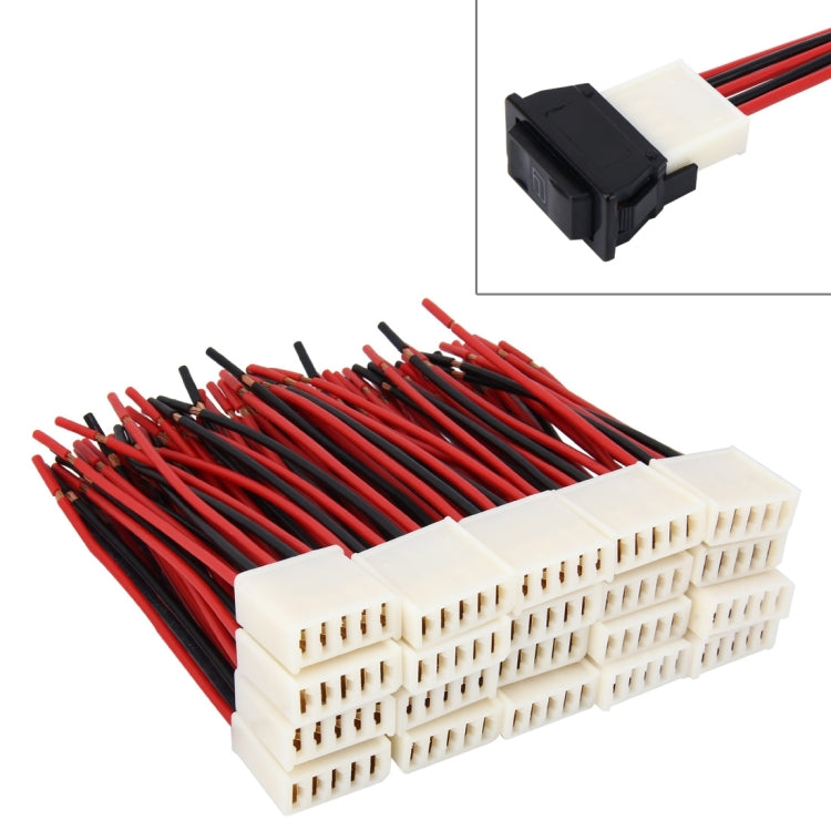 20 PCS Car Auto Universal DIY 5 Pin Button Socket, 5 Pin Button Socket ...