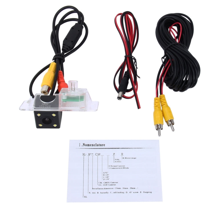 656x492 Effective Pixel  NTSC 60HZ CMOS II Waterproof Car Rear View Backup Camera With 4 LED Lamps for BMW 2014-2016 Version 2 Series/3 Series/5 Series/X1/X3/X4/X5/X6, For BMW 2 Series 2014-2016 Version