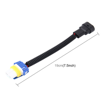 2 PCS 9006 Car HID Xenon Headlight Male to Female Conversion Cable with Ceramic Adapter Socket, 9006