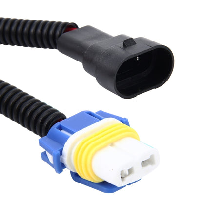 2 PCS 9006 Car HID Xenon Headlight Male to Female Conversion Cable with Ceramic Adapter Socket, 9006