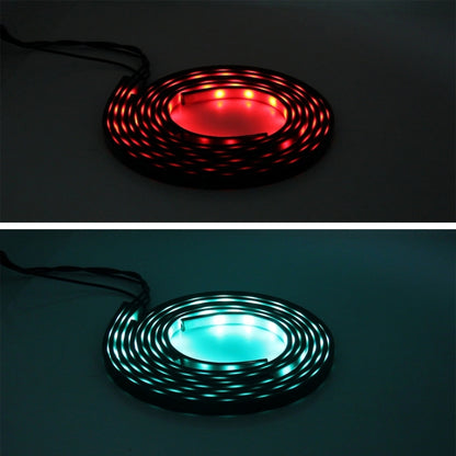 4 in 1 90cm/120cm RGB Colorful Flashing Decorative Chasis Light Sound Control Light Music Rhythm Light with Wireless Remote Control, DC 12V, 90cm/120cm