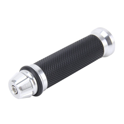 2 PCS Motorcycle Net Texture Metal Left Handle Bar Grips with Rubber Cover for Yamaha, Left Yamaha
