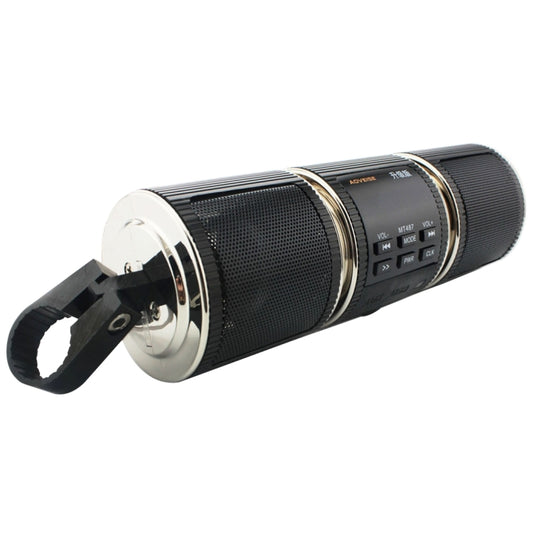 Haut-parleur stéréo de guidon de moto Bluetooth étanche en aluminium, prend en charge BT/MP3/FM/TF