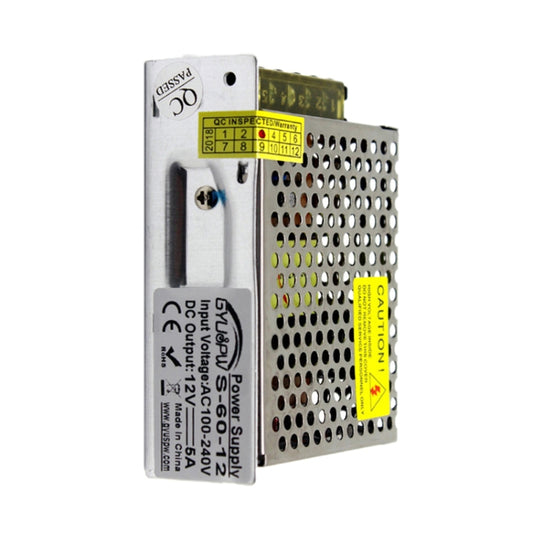 Inversor de potencia S-60-12 de 60 W CA 110/220 V a CC 12 V 5 A Convertidor de potencia, 60 W