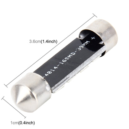 2 PCS 2W 100 LM 6000K 36MM Bicuspid Port Car Dome Lamp LED Reading Light with 16 SMD-4014 LED Lamps, DC 12V, 36MM