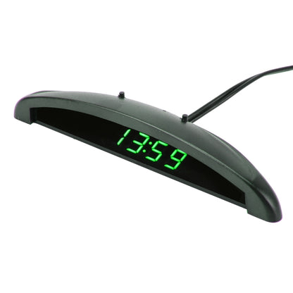 Horloge thermomètre numérique LED 2-en-1 pour voiture