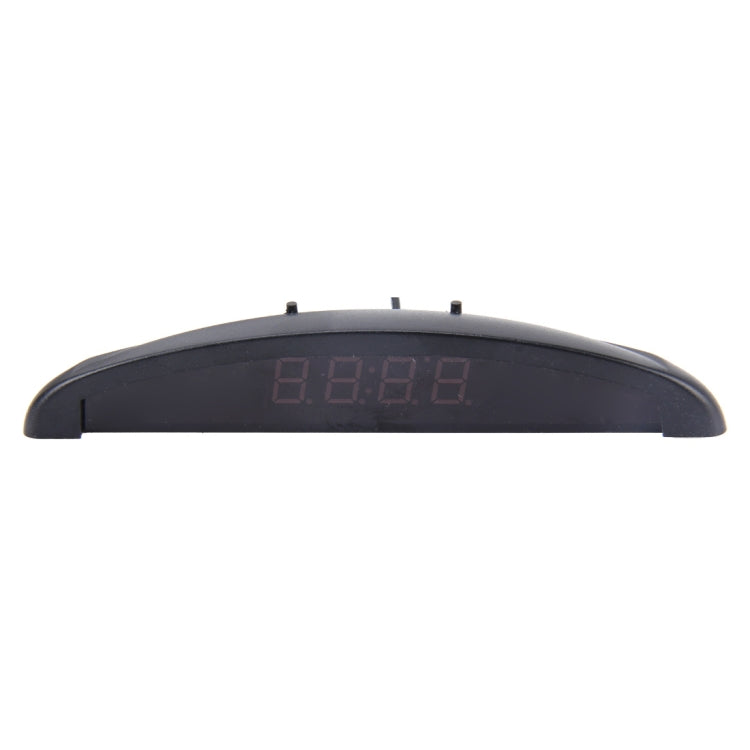 Horloge thermomètre numérique LED 2-en-1 pour voiture
