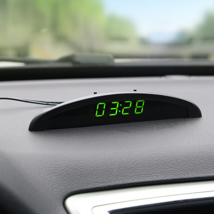 Horloge thermomètre numérique LED 2-en-1 pour voiture