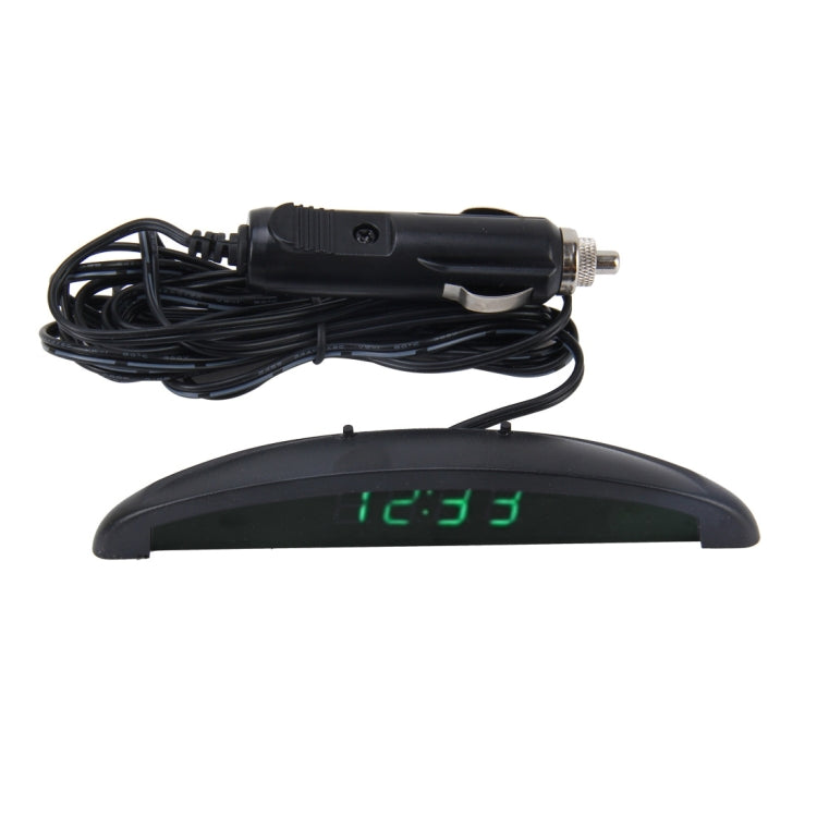 Horloge thermomètre numérique LED 2-en-1 pour voiture