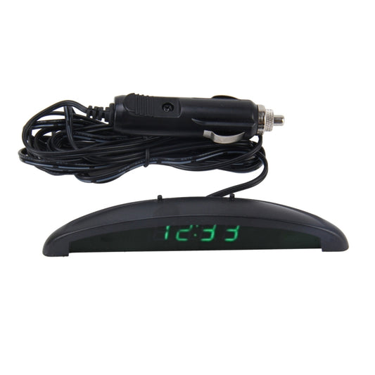 Horloge thermomètre numérique LED 2-en-1 pour voiture
