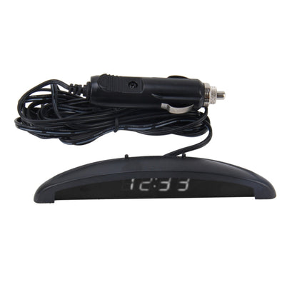 Horloge thermomètre numérique LED 2-en-1 pour voiture