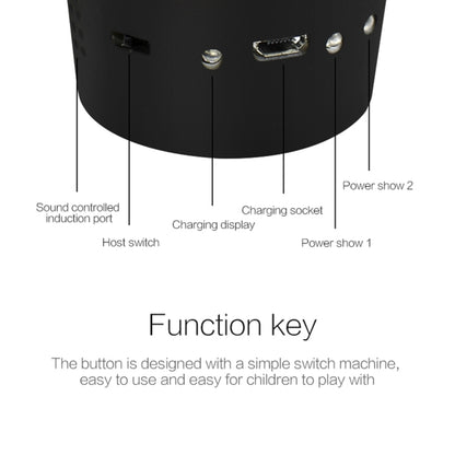 D33 5W USB Charging RGB Car Decoration Portable DJ Light Sound Activated Rotating Strobe Effect Atmosphere Light Star Music Light Lamp, DC 5V, D33
