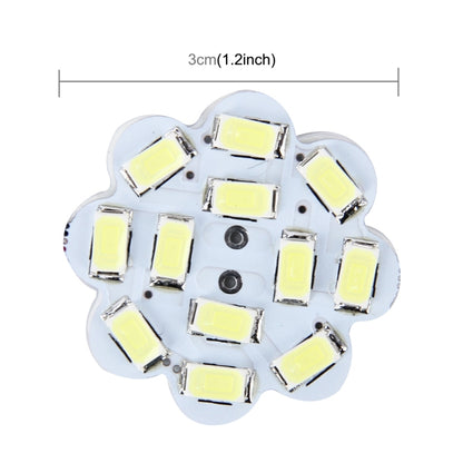2 PCS 3W 200 LM 6000K Flower Shape Car Auto Interior Doom Reading Light with 12 SMD-5630 LED Lamps Bicuspid and T10 Adapter Cable, DC 12V, Flower Shape Reading Light