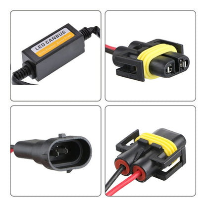 2 PCS H11/H8/H9/H16/5202 Car Auto LED Headlight Canbus Warning Error-free Decoder Adapter for DC 9-16V/20W-40W, H11/H8/H9/H16/5202