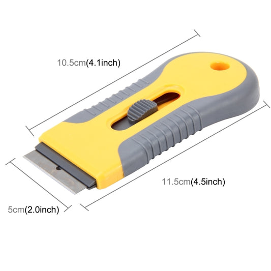 Outil de nettoyage multifonctionnel en aluminium pour voiture, avec poignée en plastique pour le nettoyage des vitres et l'application de films, raclette à film extensible en aluminium