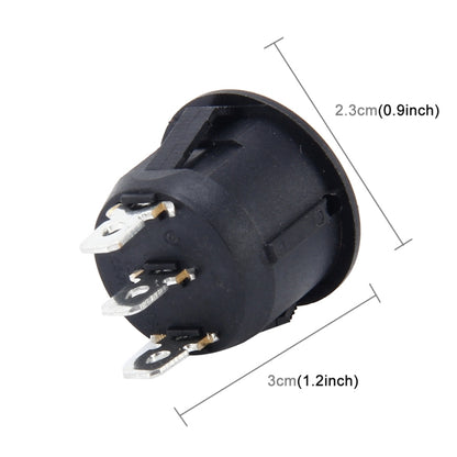 10 PCS Car Auto Universal DIY 3 Pin Round Cap OFF- ON Push Button, 3 Pin