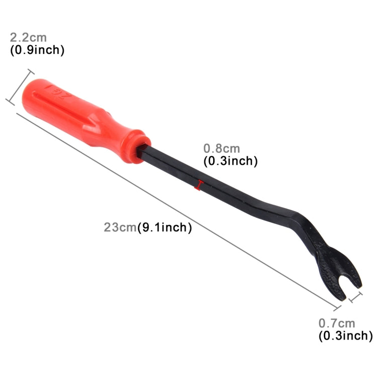 Outil de démontage de garniture intérieure de portière de voiture en plastique avec poignée, pour panneaux, navigation, stéréo, boucles de garnissage, 1 pièce de 23 cm