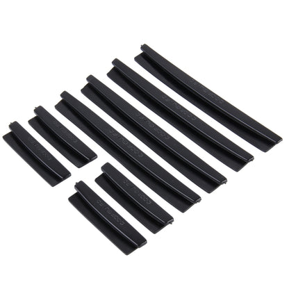 FR JG-031 8 PCS Rubber Car Side Door Edge Protection Guards Cover Trims Stickers, Black, Transparent, White